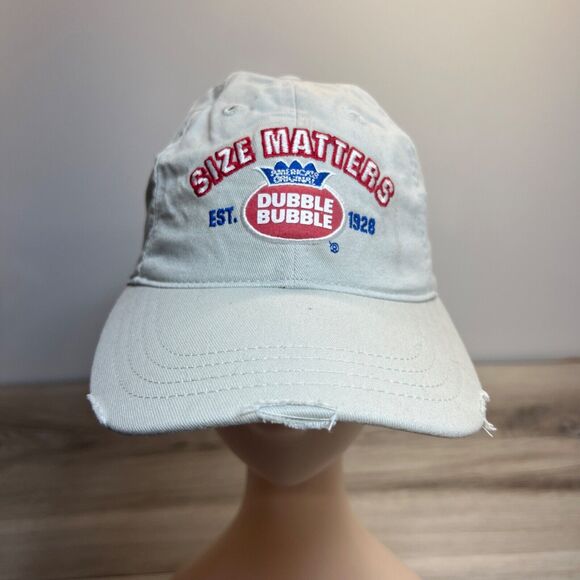 Vintage Original Dubble Bubble Size Matters Distressed Style Americas Hat Cap - Picture 1 of 9